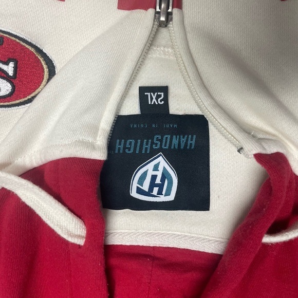 Hands High Men’s Size XXL Red / White  San Francisco 49ers Hoodie Sweatshirt - Picture 4 of 4